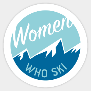 Women Who Ski Logo Gear Sticker